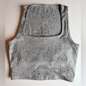 Beyond Yoga Gray Starry Crop Tank